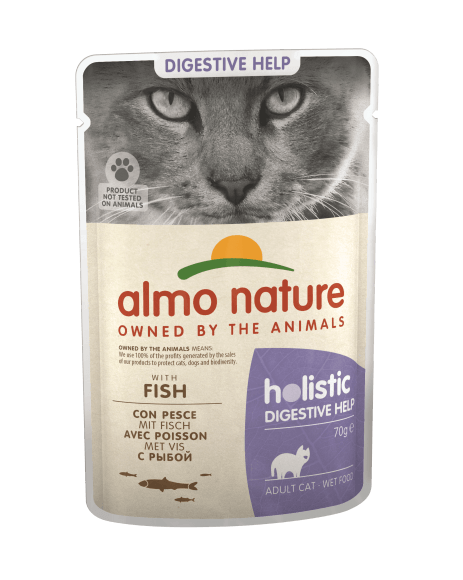 Almo Nature Sensitive with Fish - Паучи с рыбой для кошек для улучшения работы кишечника 70гр
