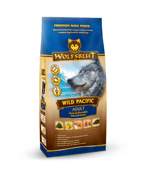 Wolfsblut Wild Pacific - Сухой корм для собак, с Рыбой, Морепродуктами, Бататом, Облепихой и Дикими Травами