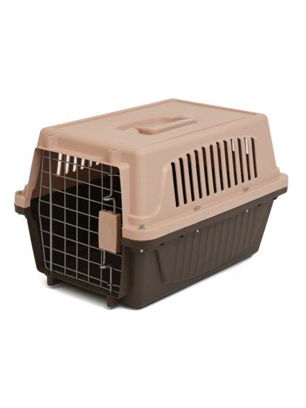 PetSHOP - Переноска для животных, пластик, 48x32x30 см, коричневый/бежевый