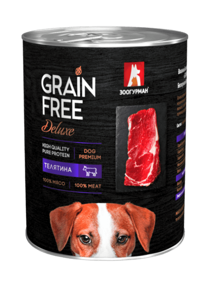 Зоогурман Grain Free - Консервы для собак, с телятиной