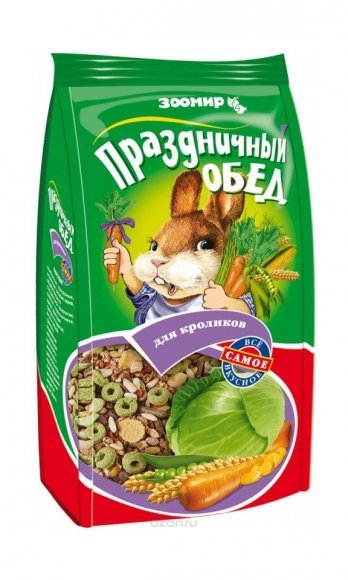 ЗООМИР - корм-лакомство для кроликов Праздничный обед 270г