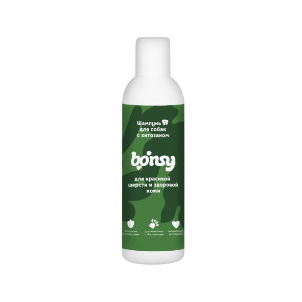 Bonsy - шампунь с хитозаном для красивой шерсти и здоровой кожи собак, 250 мл