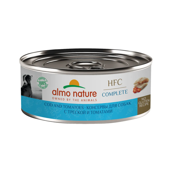 Almo Nature HFC - Корм консервированный полнорационный для собак с треской и томатами