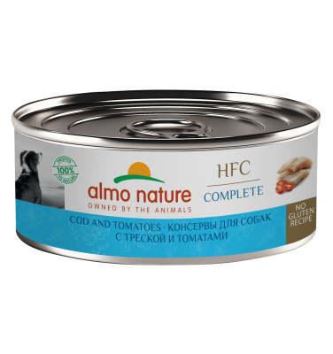 Almo Nature HFC - Корм консервированный полнорационный для собак с треской и томатами Almo Nature HFC - Корм консервированный полнорационный для собак с треской и томатами