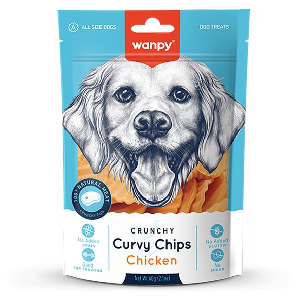 Wanpy Dog - Лакомство для собак «хрустящие чипсы» из курицы 60 г