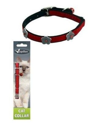 Papillon - Светоотражающий ошейник для кошек 10мм-28см, синий (Reflective velvet cat collar 10 mm x 28 cm, colour blue) 270102 Papillon - Светоотражающий ошейник для кошек 10мм-28см, синий (Reflective velvet cat collar 10 mm x 28 cm, colour blue) 270102