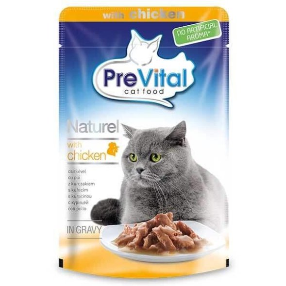 PreVital - Паучи для кошек с курицей в желе 85гр*28 шт