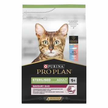 Pro Plan OptiSavour Sterilised - Сухой корм для стерилизованных кошек с треской и форелью