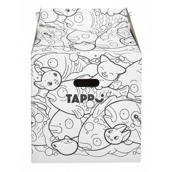 Tappi - Когтеточка &amp;quot;Бакэнэко&amp;quot; картонный домик для животных 34х34х50см