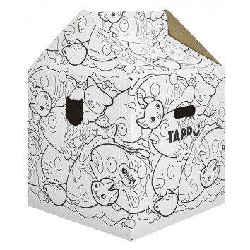 Tappi - Когтеточка &amp;quot;Бакэнэко&amp;quot; картонный домик для животных 34х34х50см