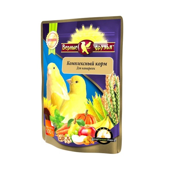 Верные друзья - Премиум корм для канареек, 500 г