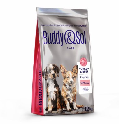 Buddy&Sol - Сухой корм для щенков с индейкой и говядиной Buddy&Sol - Сухой корм для щенков с индейкой и говядиной