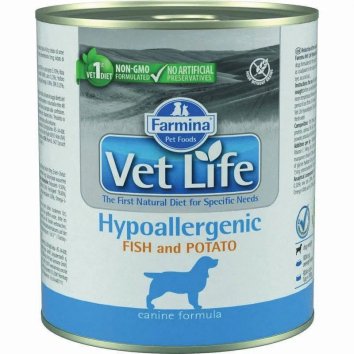 Farmina Vet LifeHypoallergenic - Влажный корм для собак при аллергии с рыбой и картофелем, 300 г