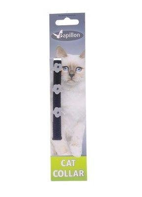 Papillon - Светоотражающий ошейник для кошек 10мм-28см, черный (Reflective velvet cat collar 10 mm x 28 cm, colour black) 270101