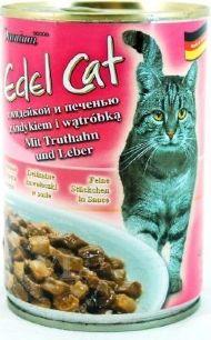 Edel Cat Нежные кусочки в соусе: индейка и печень 400 гр