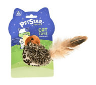 Pet Star - Игрушка для кошек, Птичка с мятой и перьями, 8*18 см, Текстиль