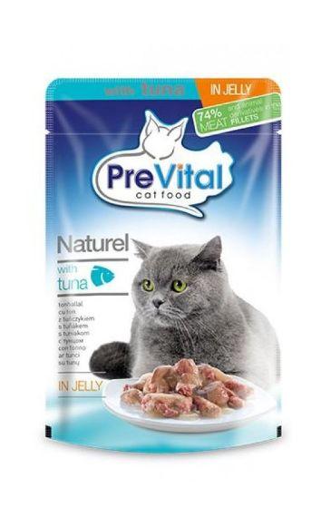 ​PreVital Naturel Tuna - Паучи для кошек с тунцом в желе 85гр*28шт