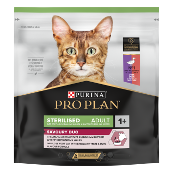 Pro Plan Sterilised - Сухой корм для стерилизованных кошек с уткой и печенью