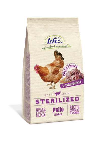 LifeCat Sterilized - Сухой корм для стерилизованных кошек со свежей курицей