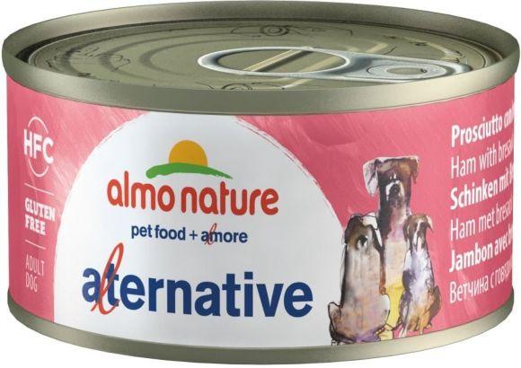 Almo Nature Alternative Ham & Bresaloa - Консервы для собак "Ветчина и говядина брезаола" 70гр