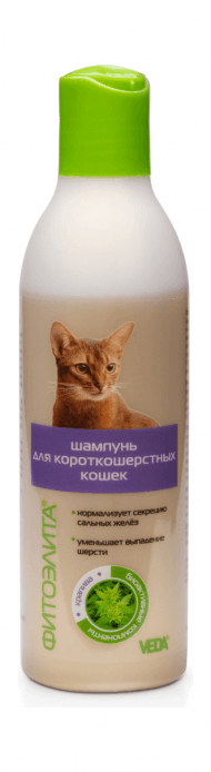 Фитоэлита - Шампунь для короткошерстных кошек, 220 мл