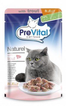 PreVital - Паучи для кошек с форелью в желе 85гр*28 шт