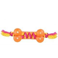Dezzie - Игрушка для собак &amp;quot;Косточка со шнурком&amp;quot;, 16см, резина