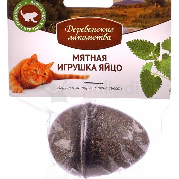 Деревенские Лакомства - Мятная игрушка Яйцо для кошек