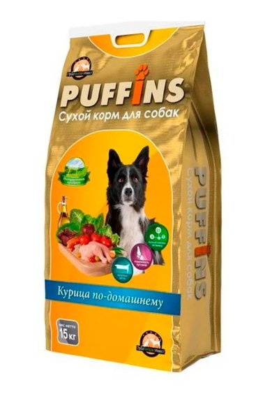 Puffins - Курица по-домашнему - сухой корм для собак
