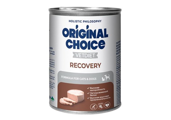Original Choice Vetdiet Recovery - Ветеринарная диета для собак и кошек восстановительная диета 340 гр