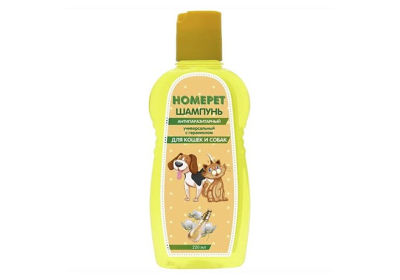 Homepet - Шампунь антипаразитарный универсальный для кошек и собак с гераниолом 220мл Homepet - Шампунь антипаразитарный универсальный для кошек и собак с гераниолом 220мл