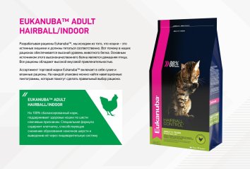 Eukanuba Hairball Control - Сухой корм для Кошек для выведения волосяных комков