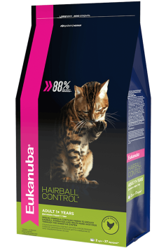 Eukanuba Hairball Control - Сухой корм для Кошек для выведения волосяных комков