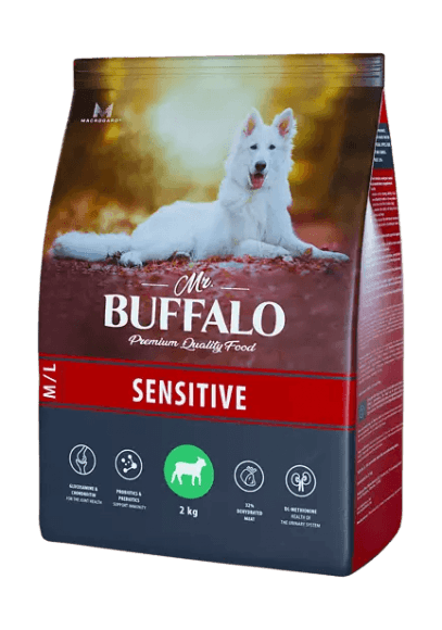 Mr.Buffalo Adult M/L Sensitive - Сухой корм для взрослых собак средних и крупных пород, с Ягненком