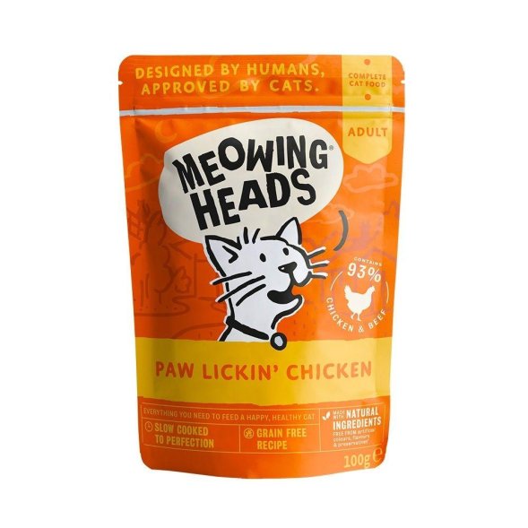 Meowing Heads - Паучи для кошек с курицей и говядиной &amp;quot;Эй, красавчик&amp;quot; 100 гр
