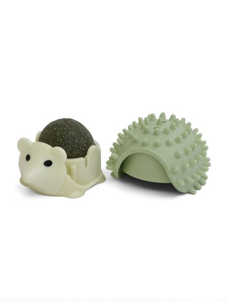 PetSHOP - Игрушка - массажер для кошек с креплением и кошачьей мятой, ежик, 6,5 см