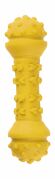 Mr.Kranch - Игрушка для собак Гантель дентальная 18 см, Желтая, с ароматом сливок