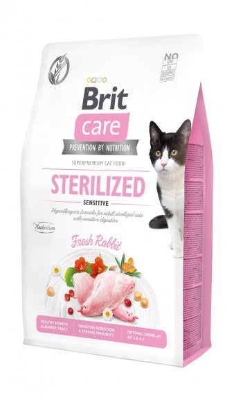Brit Care Sterilised Senistive - Беззерновой сухой корм для стерилизованных кошек