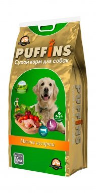 Puffins Мясное ассорти - сухой корм для собак