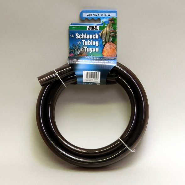 JBL - Гибкий воздушный шланг, прозрачный серый, 2,5 м, на подвесе (Aquarium tubing GREY air 4/6)
