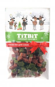 TiTBiT - Новогодняя коллекция Жевательный снек для собак 10гр