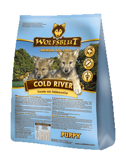 Wolfsblut Cold River Puppy - Сухой корм для щенков, с Рыбой и Бататом