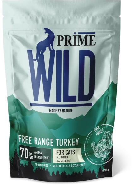 Prime Wild GF Free Range - Сухой корм для котят и кошек с индейкой