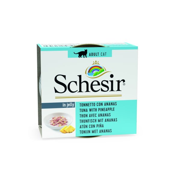 Schesir - Консервы для кошек с тунцом, ананасом и рисом 75гр