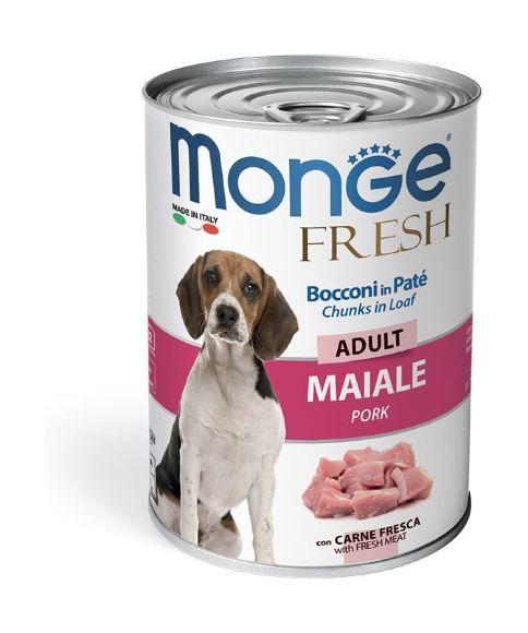 Monge Dog Fresh Chunks in Loaf - Консервы для собак, мясной рулет свинина 400г