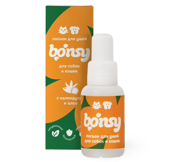 Bonsy - Лосьон для очистки ушей кошек и собак, 30 мл