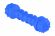 Mr.Kranch - Игрушка для собак Гантель дентальная 18 см, Синяя, с ароматом курицы