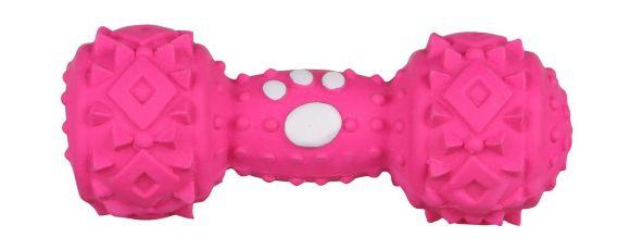 Dezzie - Игрушка для собак "Гантель розовая" 10см