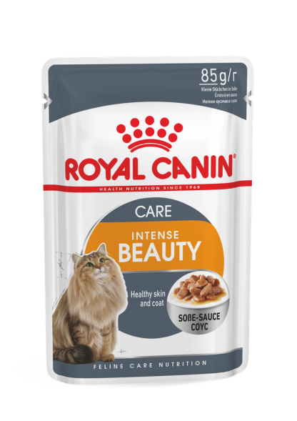 Royal Canin Intense Beauty - Влажный корм для поддержания красоты шерсти кошек, в соусе 85гр