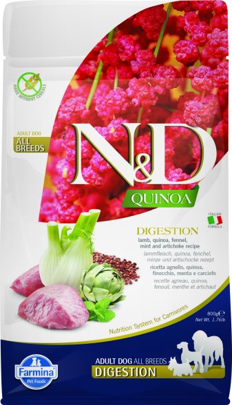 Farmina ND Quinoa - Сухой корм для собак, забота о пищеварении, с Ягненком и Киноа